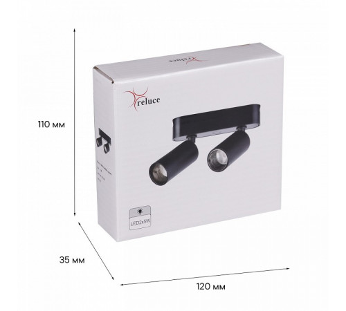 Трековый магнитный светильник Reluce 13005-9.3-002UR magnetic LED2x5W BK Трековый магнитный светильник Reluce 13005-9.3-002UR magnetic LED2x5W BK