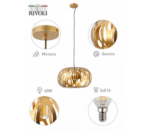 Подвесной светильник Rivoli Mitzi 4079-203 Б0047918