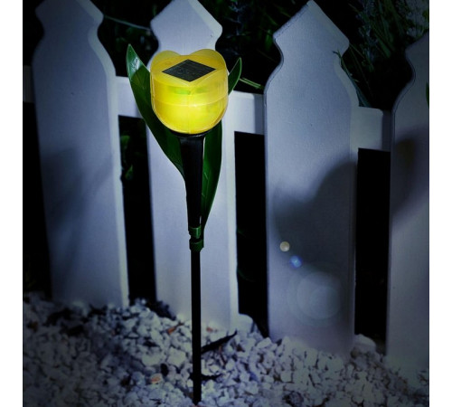 Светильник на солнечных батареях (UL-00004277) Uniel Promo USL-C-452/PT305 Yellow Tulip