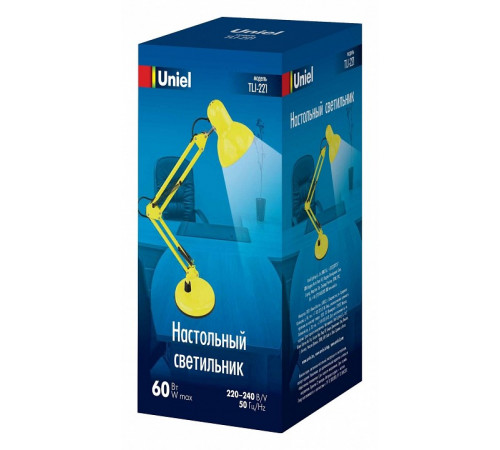 Настольная лампа (UL-00004506) Uniel TLI-221 Light Yellow E27 Настольная лампа (UL-00004506) Uniel TLI-221 Light Yellow E27