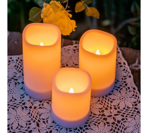 Садовый светильник на солнечной батарее Uniel USL-S-816/PT150 CANDLE SET3 UL-00009381
