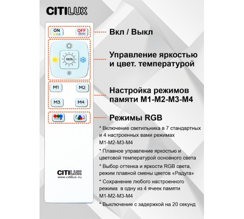 Потолочная светодиодная люстра Citilux Симпла CL714330G Потолочная светодиодная люстра Citilux Симпла CL714330G