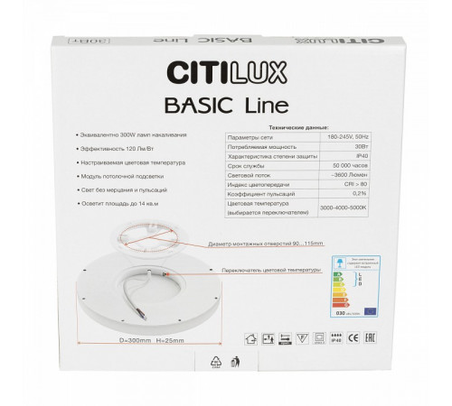 Потолочный светильник Citilux Basic Line CL738240VL