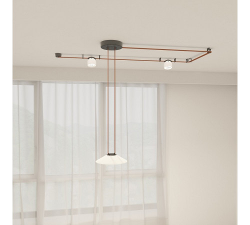 Трековый однофазный светильник Denkirs Belty flow DK5564-WH+BK Трековый однофазный светильник Denkirs Belty flow DK5564-WH+BK