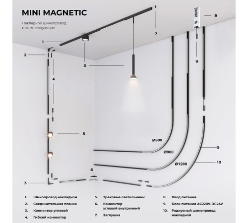 Коннектор гибкий Elektrostandard Mini Magnetic 4690389202414 85173/00 a065633