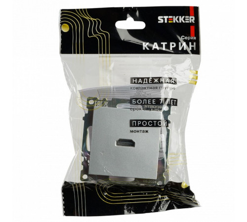 Розетка HDMI 2.1 Type A Stekker Катрин GLS00-7118-03 50061 Розетка HDMI 2.1 Type A Stekker Катрин GLS00-7118-03 50061