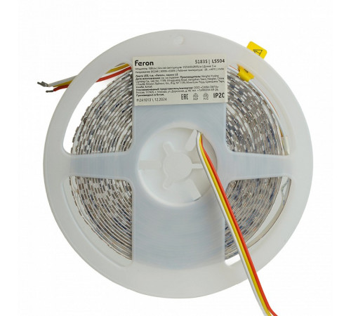 Светодиодная лента Feron LS504 24В 2835 16Вт/м 3000К/6500K 5м IP20 51835 Светодиодная лента Feron LS504 24В 2835 16Вт/м 3000К/6500K 5м IP20 51835