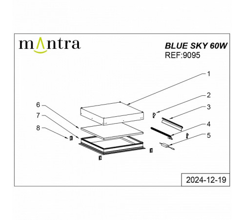 Встраиваемый светильник Mantra Blue Sky 9095 Встраиваемый светильник Mantra Blue Sky 9095