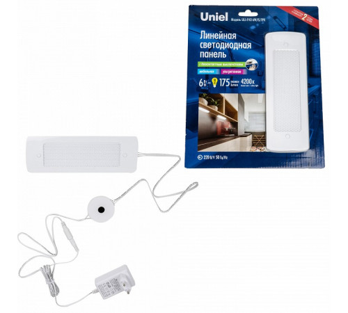 Мебельный светодиодный светильник (UL-00002886) Uniel ULI-F43-6W/4200K/DIM Sensor IP20 Silver Мебельный светодиодный светильник (UL-00002886) Uniel ULI-F43-6W/4200K/DIM Sensor IP20 Silver