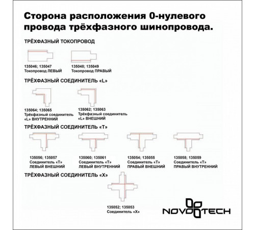 Шинопровод трехфазный Novotech Port 135237 Шинопровод трехфазный Novotech Port 135237