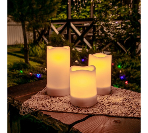 Садовый светильник на солнечной батарее Uniel USL-S-816/PT150 CANDLE SET3 UL-00009381
