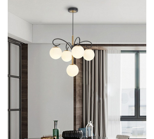 Подвесная люстра Arte Milano Neapolis 273808/4+1 BK/GD