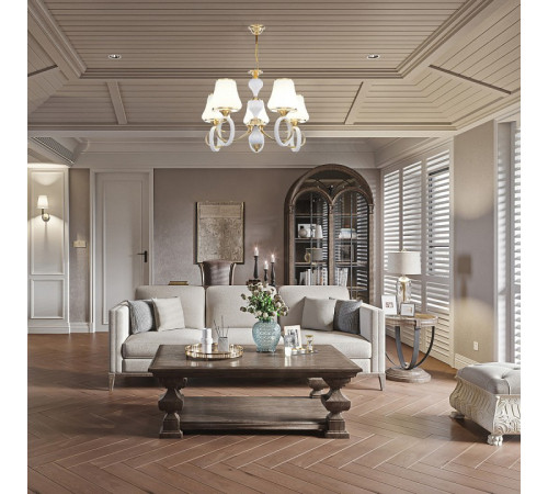 Подвесная люстра Arte Milano Florentia-2387 302387/5 Wh/Gd