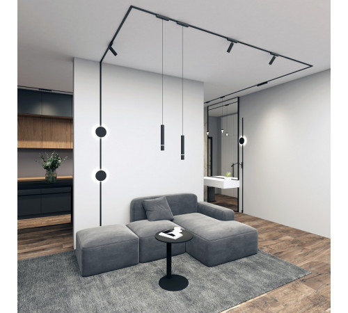 Трековый магнитный однофазный светильник Denkirs Air hang DK5315-BK Трековый магнитный однофазный светильник Denkirs Air hang DK5315-BK