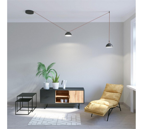 Трековый однофазный светильник Denkirs Belty Flow DK5561-BK