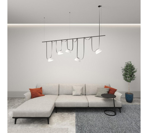 Трековый однофазный светильник Denkirs Belty Flow DK5561-WH+BK Трековый однофазный светильник Denkirs Belty Flow DK5561-WH+BK