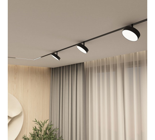 Трековый однофазный светильник Denkirs Smart Linear DK8070-BK