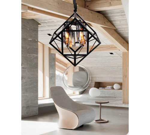 Подвесная люстра Lumina Deco Brutte LDP 11339-4 BK