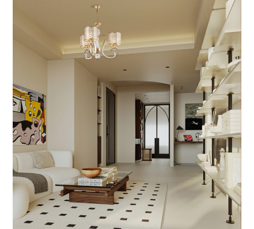 Подвесная люстра Arte Milano Florentia-1237 301237/3 Wh/Gd