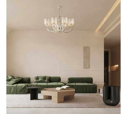 Подвесная люстра Arte Milano Florentia-1237 301237/8 Wh/Gd