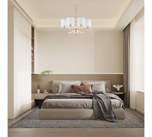 Подвесная люстра Arte Milano Florentia-2097 302097/8 Wh/Gd