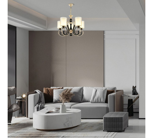 Подвесная люстра Arte Milano Florentia 302237/5 Bk/Gd Подвесная люстра Arte Milano Florentia 302237/5 Bk/Gd