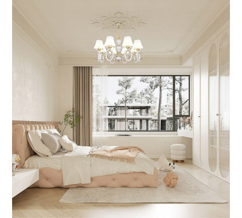 Подвесная люстра Arte Milano Florentia-2387 302387/8 Wh/Gd