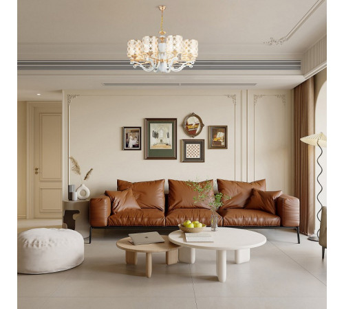 Подвесная люстра Arte Milano Florentia-3097 303097/8 Wh/Gd