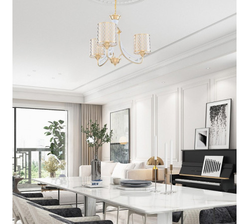 Подвесная люстра Arte Milano Florentia-3387 303387/3 Wh/Gd Подвесная люстра Arte Milano Florentia-3387 303387/3 Wh/Gd