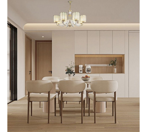 Подвесная люстра Arte Milano Florentia-3387 303387/8 Wh/Gd Подвесная люстра Arte Milano Florentia-3387 303387/8 Wh/Gd