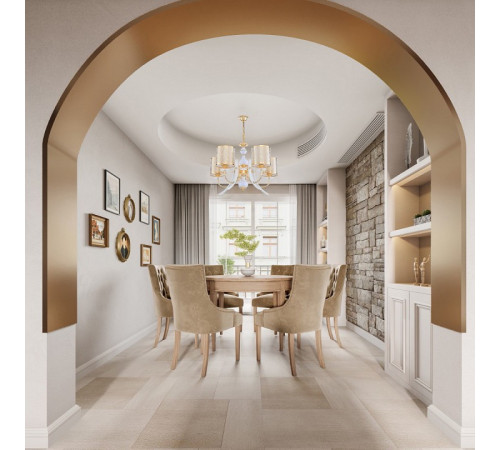 Подвесная люстра Arte Milano Florentia-6067 306067/5 Wh/Gd