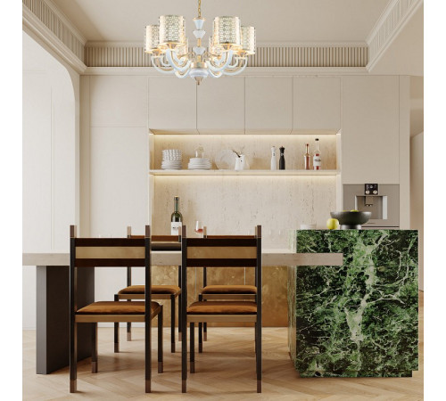 Подвесная люстра Arte Milano Florentia-8857 308857/6 Wh/Gd Подвесная люстра Arte Milano Florentia-8857 308857/6 Wh/Gd