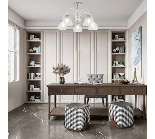 Люстра на штанге Arte Milano Napoli 321410/5 CR+WH