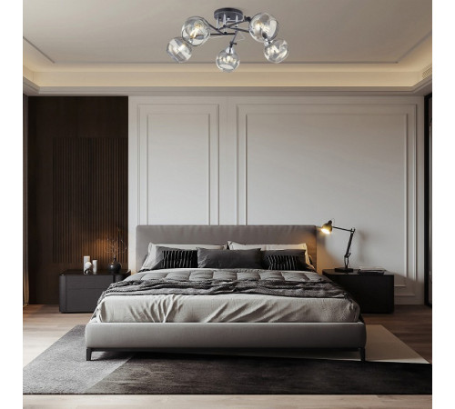 Потолочная люстра Arte Milano Amalfi 323685/5B BK+CR Потолочная люстра Arte Milano Amalfi 323685/5B BK+CR