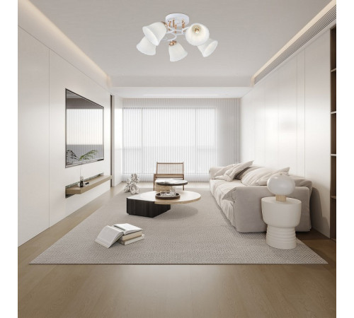 Потолочная люстра Arte Milano Amalfi 325395/5A WH+FG Потолочная люстра Arte Milano Amalfi 325395/5A WH+FG
