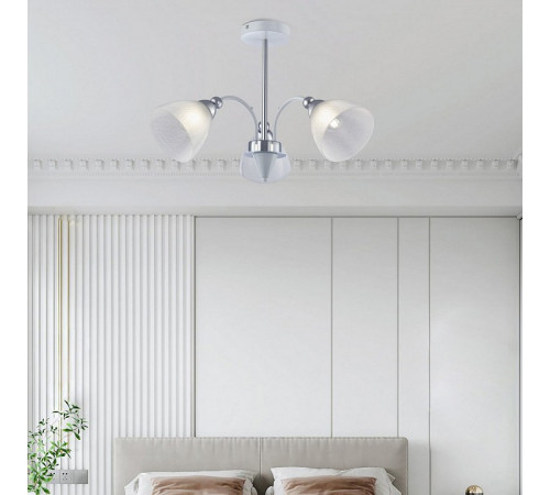 Люстра на штанге Arte Milano Napoli 326008/3 WH+CR Люстра на штанге Arte Milano Napoli 326008/3 WH+CR