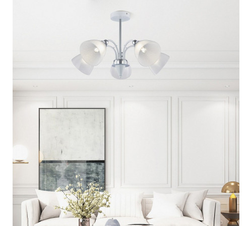 Люстра на штанге Arte Milano Napoli 326008/5 WH+CR