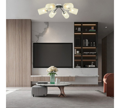Потолочная люстра Arte Milano Napoli 326207/6 CR.BK Потолочная люстра Arte Milano Napoli 326207/6 CR.BK