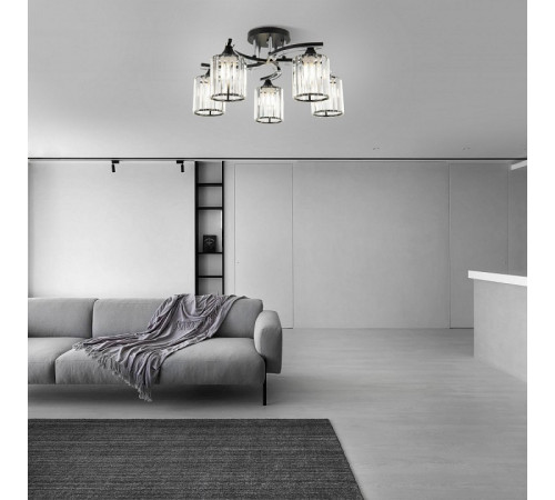 Потолочная люстра Arte Milano Amalfi 327103/5 BK+CR Потолочная люстра Arte Milano Amalfi 327103/5 BK+CR