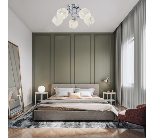Потолочная люстра Arte Milano Amalfi 327985/5 CR+BK Потолочная люстра Arte Milano Amalfi 327985/5 CR+BK