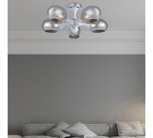 Потолочная люстра Arte Milano Napoli 329408/5 CR+WH Потолочная люстра Arte Milano Napoli 329408/5 CR+WH