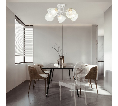 Потолочная люстра Arte Milano Napoli 338756/5 WT+SL Потолочная люстра Arte Milano Napoli 338756/5 WT+SL