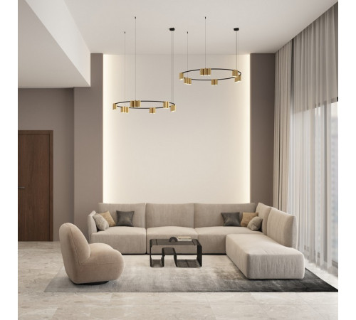 Подвесная люстра Denkirs Orbit DK4067-BK+SG Подвесная люстра Denkirs Orbit DK4067-BK+SG
