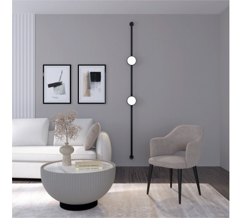 Трековый однофазный светильник Denkirs Belty flow DK5566-BK