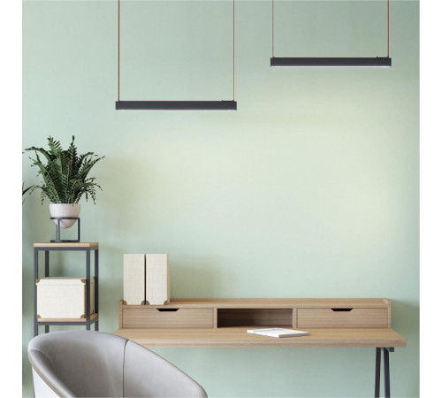 Трековый однофазный светильник Denkirs Belty Linear DK5577-BK