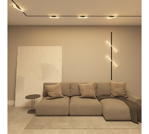 Трековый однофазный светильник Denkirs Strom DK6638-BK