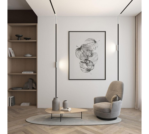 Трековый однофазный светильник Denkirs Smart Linear DK8015-BK