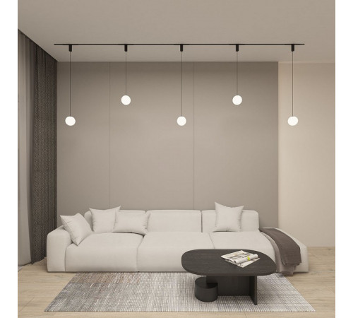 Трековый однофазный светильник Denkirs Smart Moon DK8052-BK