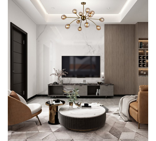 Люстра на штанге Escada Infinity 10164/12PL Copper