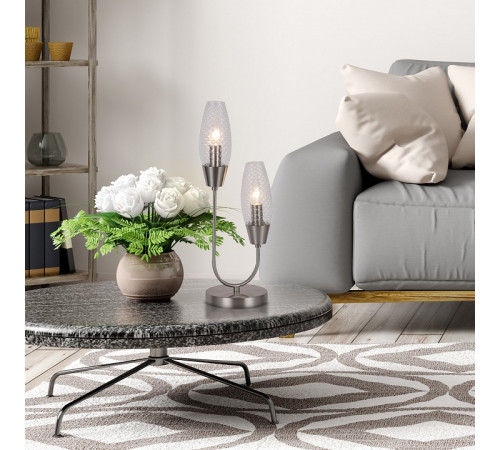 Настольная лампа Escada Desire 10165/2 Nickel Настольная лампа Escada Desire 10165/2 Nickel